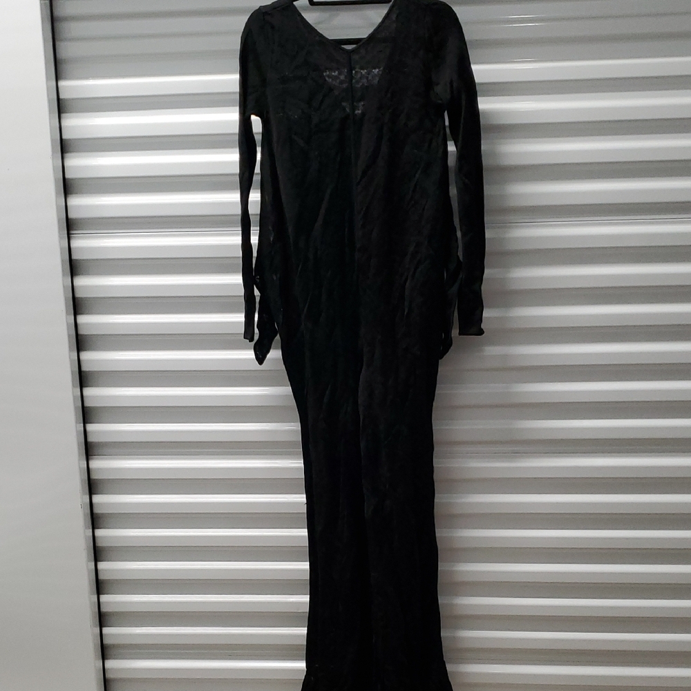 Nwt $1200 Pepa Pombo Elegant Black Long Sleeve Knitted Jumpsuit